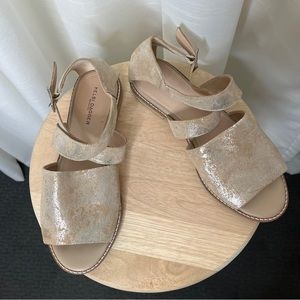 Kelsi Dagger gold sandals